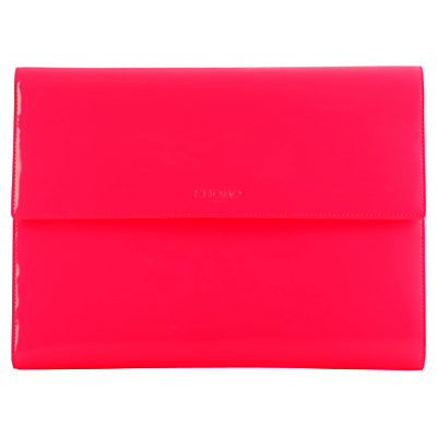 Knomo Knomad Air Leather, Portable Organiser for Tablets up to 10  Fluro Pink